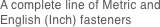 A complete line of Metric